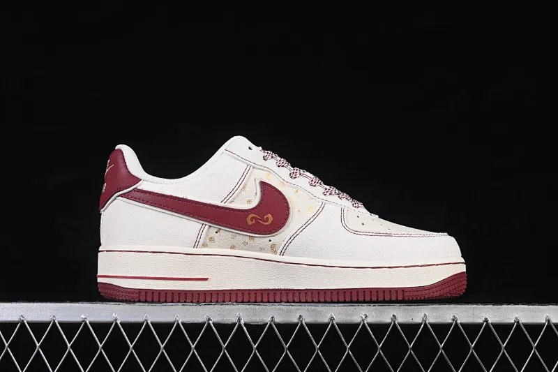 All Categories Nk Air Force 1 Air Force Series Nk Air Force 1 Low Air Force Low Nike Air Force 1'07 Low Beige Burgundy Air Force One Low Casual Sneakers XL1982-336